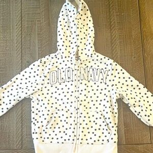 Old Navy Kids Hoodie with Black Polka Dots